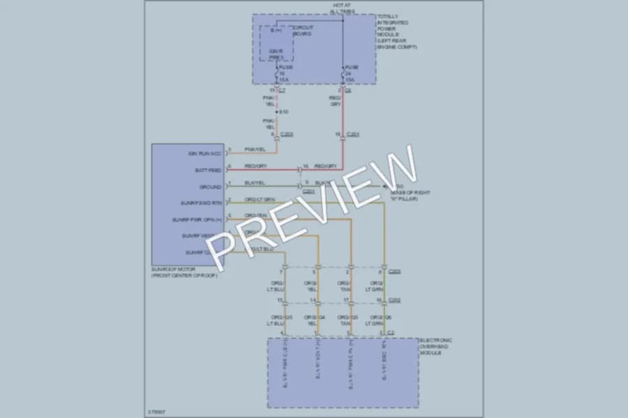 2012 Jeep Patriot Power Top Sunroof wiring diagram preview