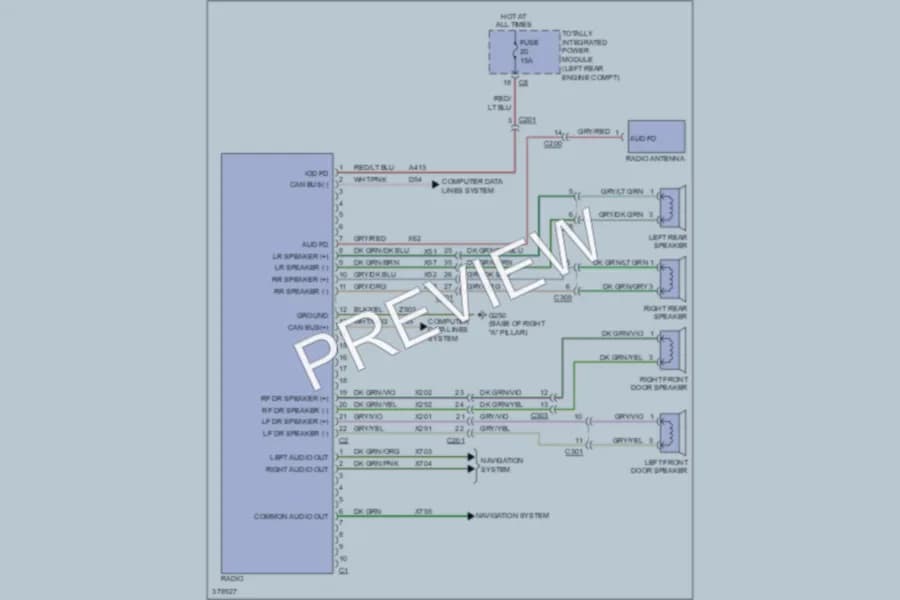 2012 Jeep Patriot Radio wiring diagram preview