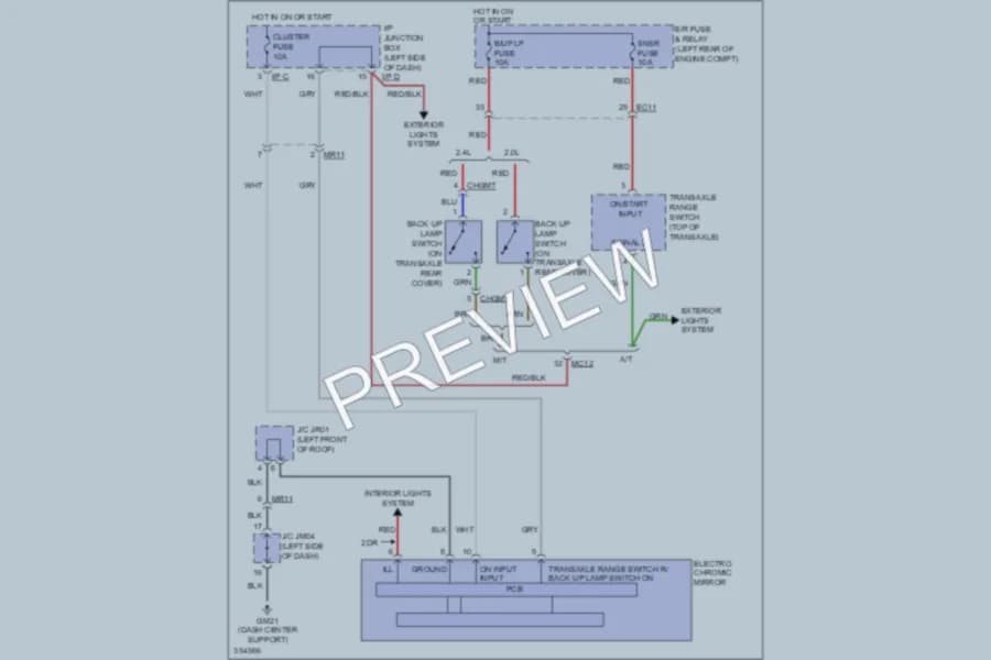 2012 Kia ForteKoup Power Mirrors wiring diagram preview