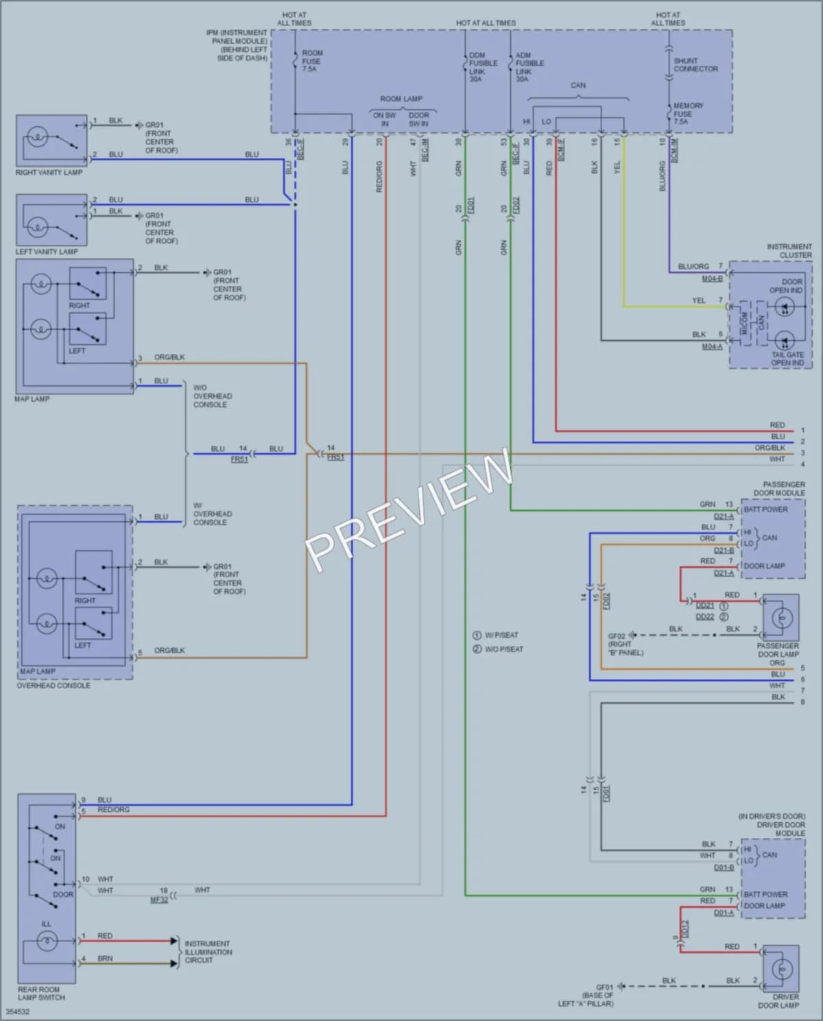 2012 Kia Sedona Interior Lights wiring diagram preview