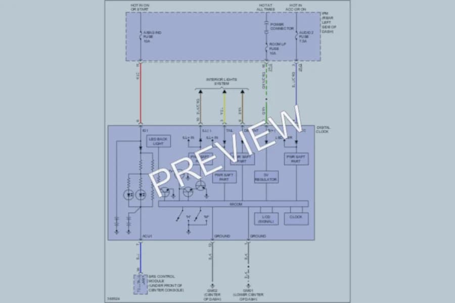 2012 Kia Sorento Instrument Cluster wiring diagram preview