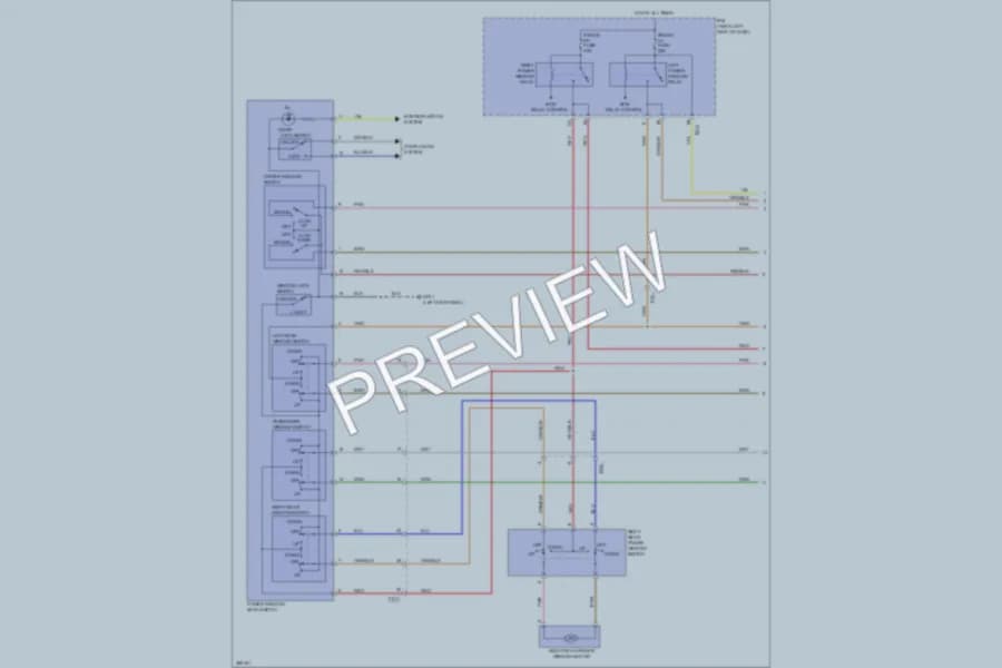 2012 Kia Sorento Power Windows wiring diagram preview