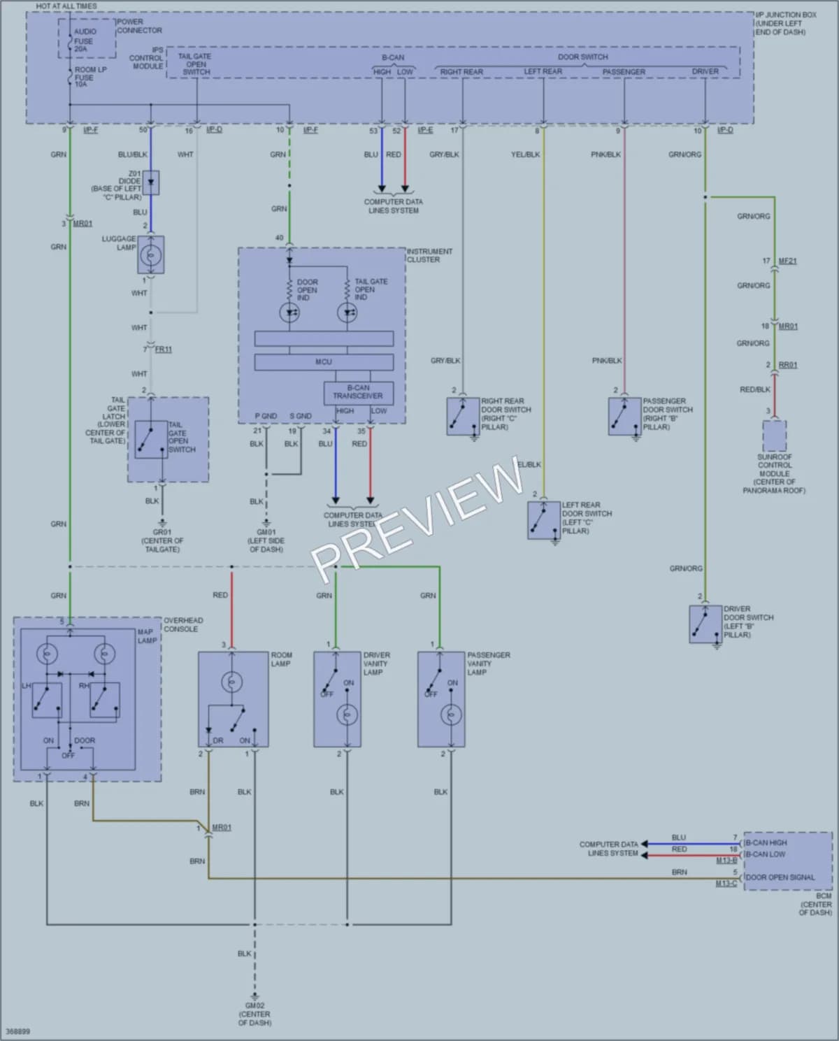 2012 Kia Sportage Interior Lights wiring diagram preview