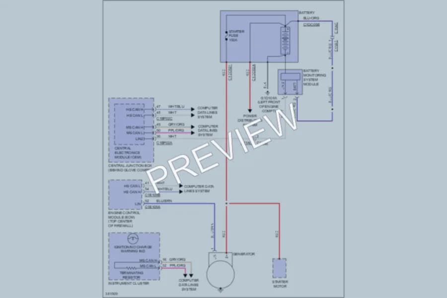 2012 LandRover LR2 Starting Charging wiring diagram preview