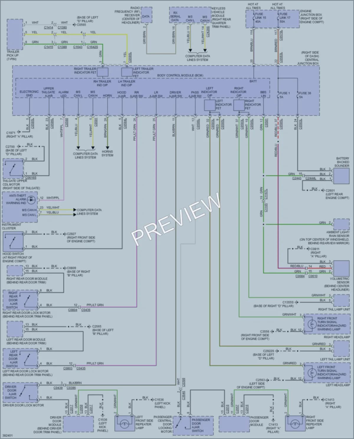 2012 LandRover LR4 Anti Theft wiring diagram preview