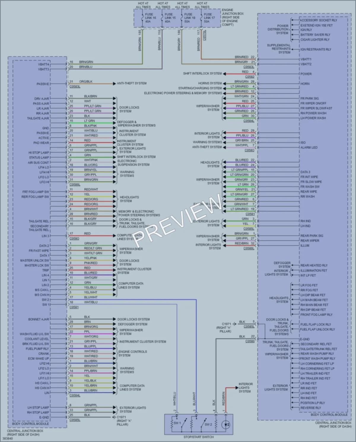 2012 LandRover LR4 Body Control Modules wiring diagram preview