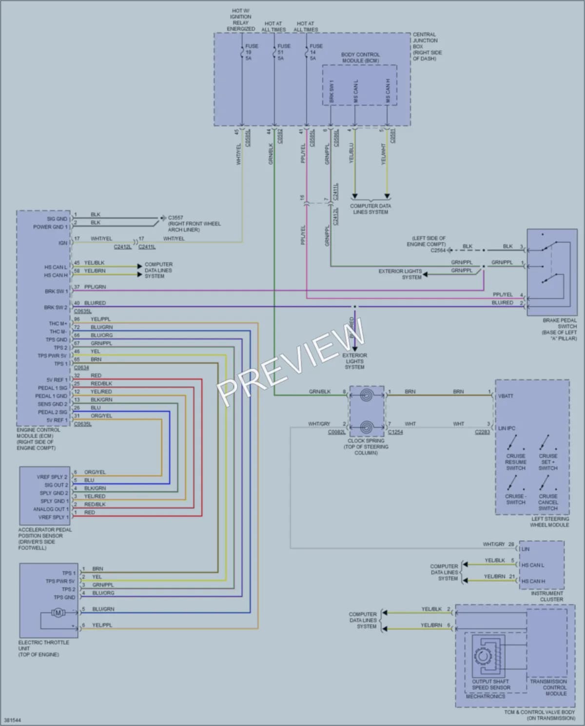 2012 LandRover LR4 Cruise Control wiring diagram preview
