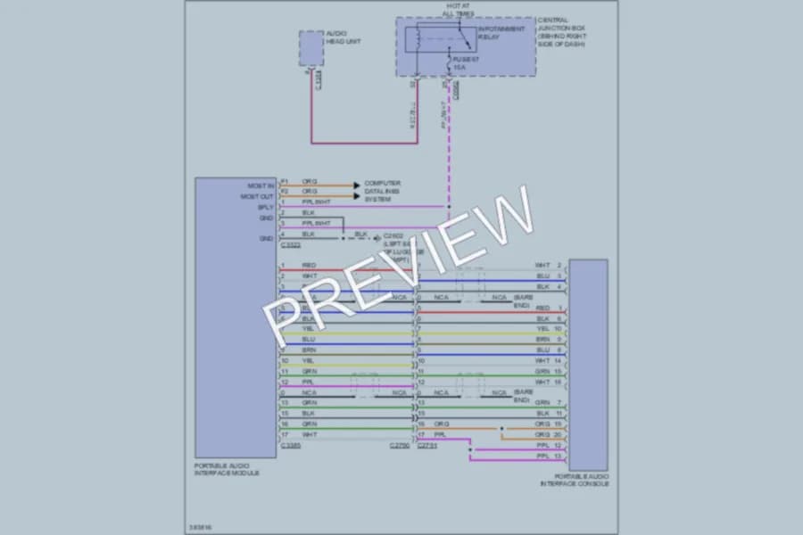 2012 LandRover RangeRover Radio wiring diagram preview
