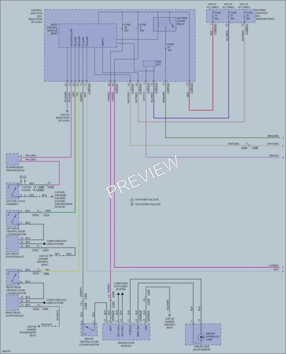 2012 LandRover RangeRoverEvoque Interior Lights wiring diagram preview
