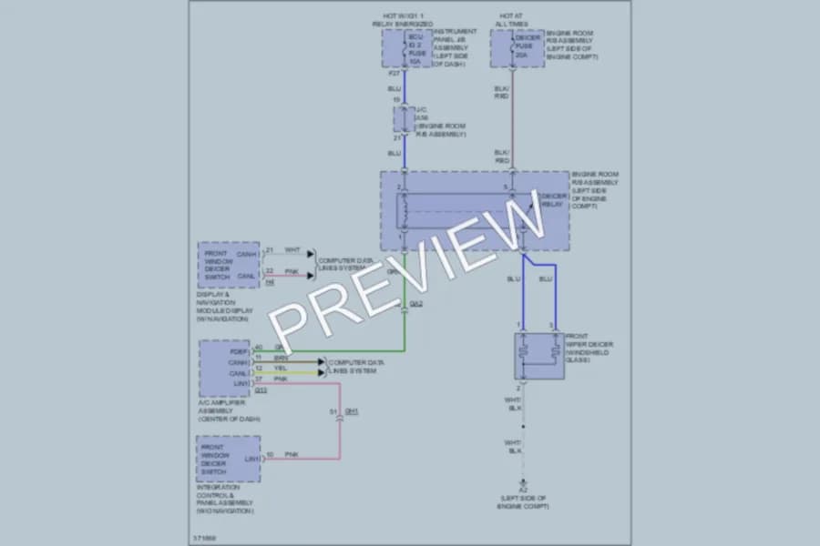 2012 Lexus GX460 Defoggers wiring diagram preview