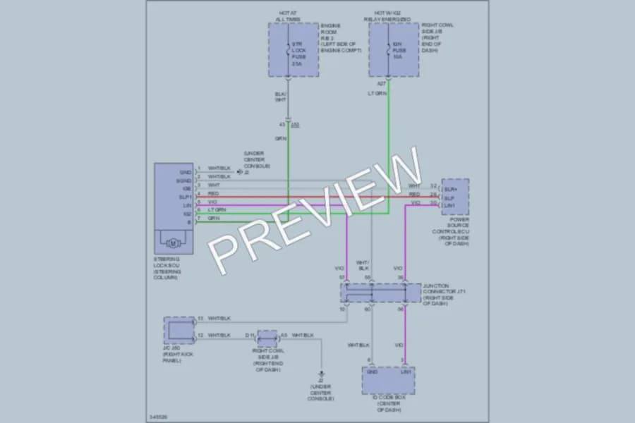 2012 Lexus IS350 Shift Interlock wiring diagram preview