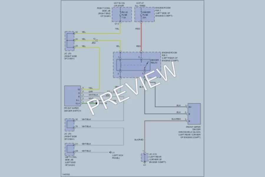 2012 Lexus IS350C Defoggers wiring diagram preview