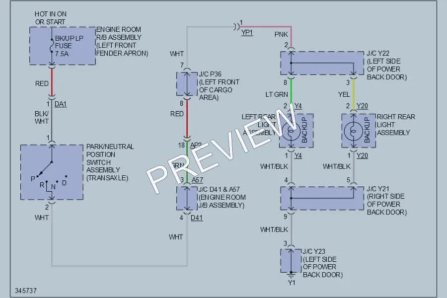 2012 Lexus RX350 Exterior Lights wiring diagram preview