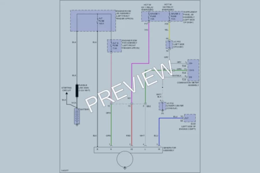 2012 Lexus RX350 Starting Charging wiring diagram preview