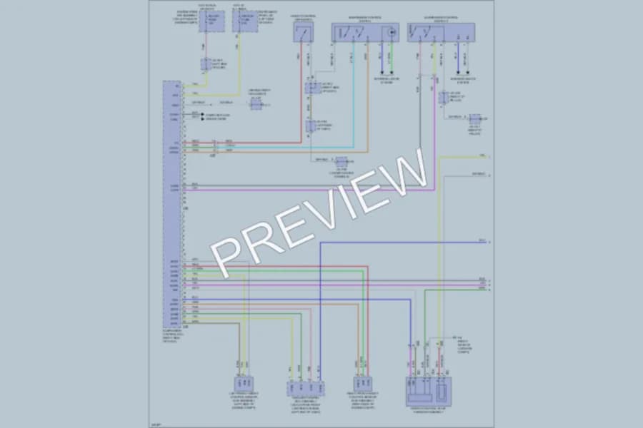 2012 Lexus RX450h Electronic Suspension wiring diagram preview