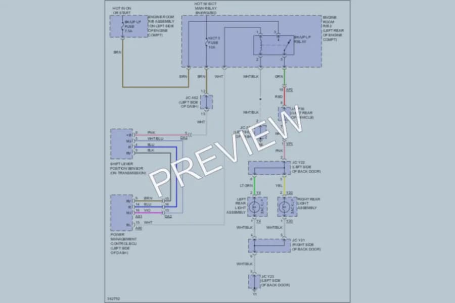 2012 Lexus RX450h Exterior Lights wiring diagram preview