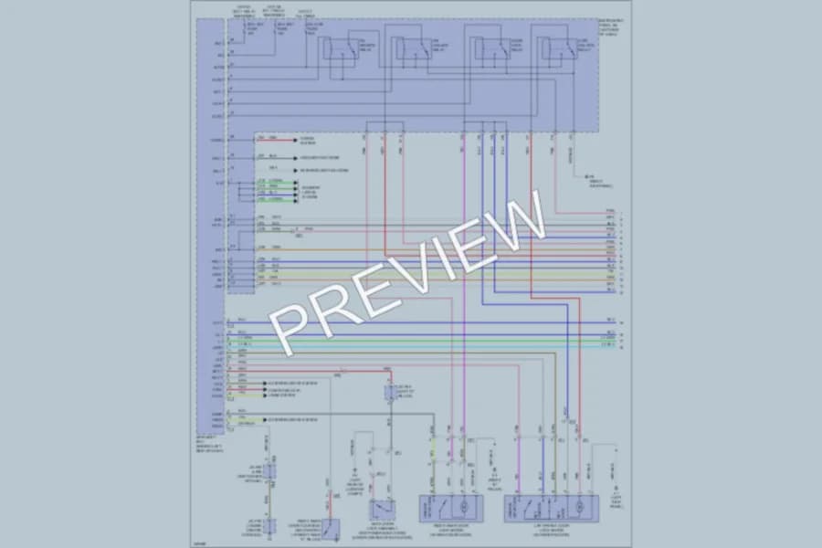 2012 Lexus RX450h Power Door Locks wiring diagram preview