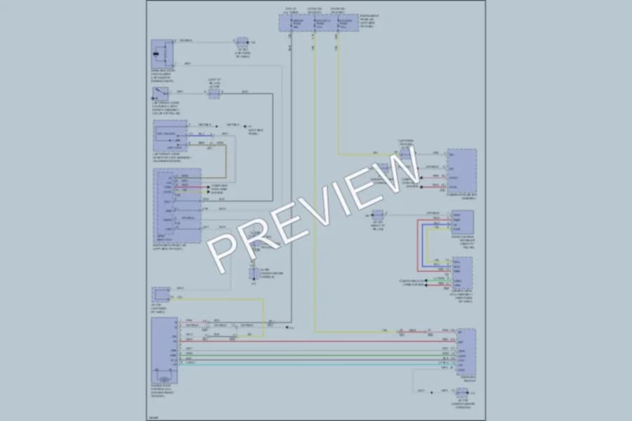 2012 Lexus RX450h Power Top Sunroof wiring diagram preview
