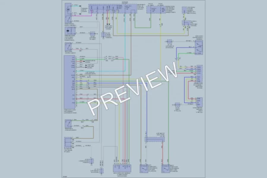 2012 Lexus RX450h Trunk Tailgate Fuel Door wiring diagram preview