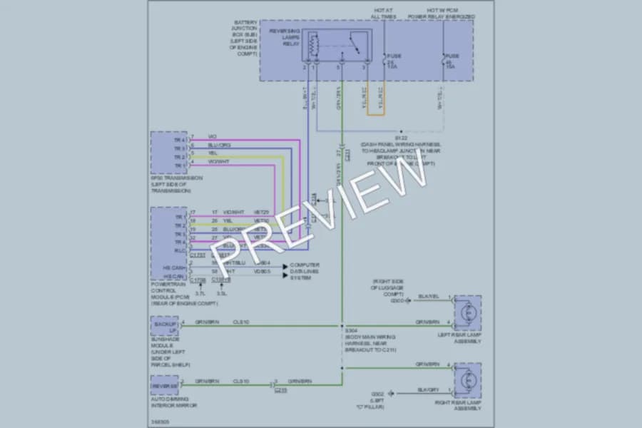 2012 Lincoln MKS Exterior Lights wiring diagram preview