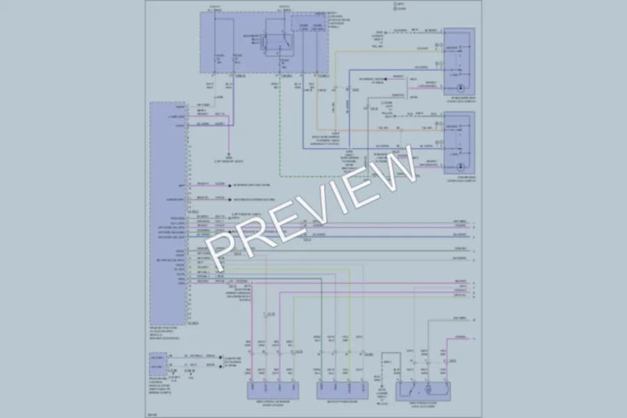 2012 Lincoln MKX Power Door Locks wiring diagram preview