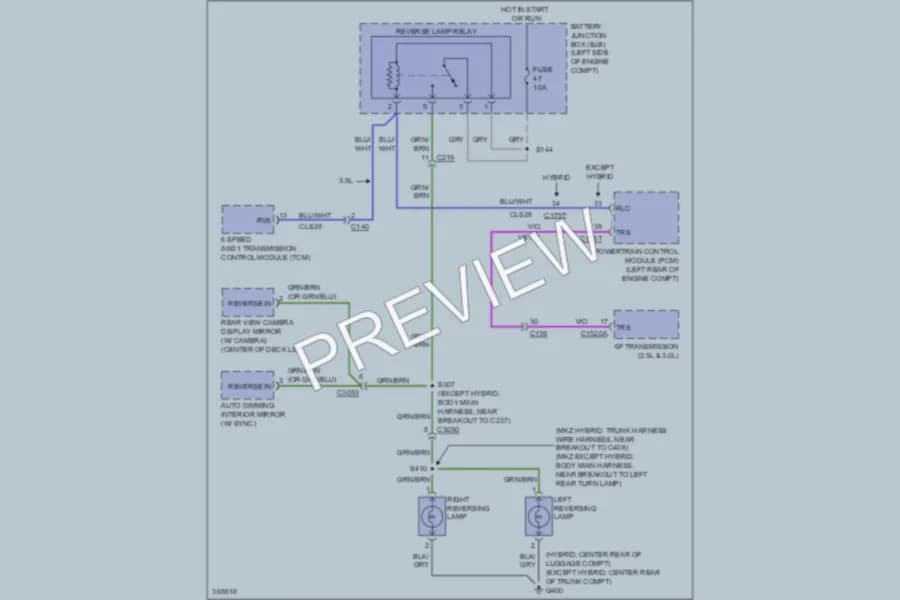 2012 Lincoln MKZ Exterior Lights wiring diagram preview