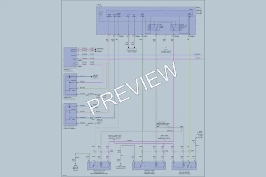 2012 Lincoln MKZ Power Door Locks wiring diagram preview
