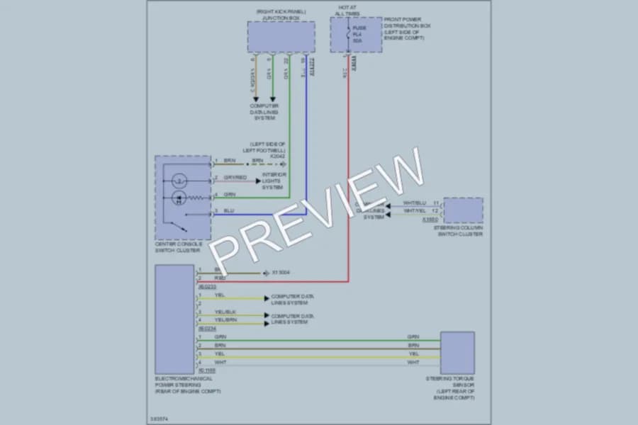 2012 MINI Cooper Electronic Power Steering wiring diagram preview