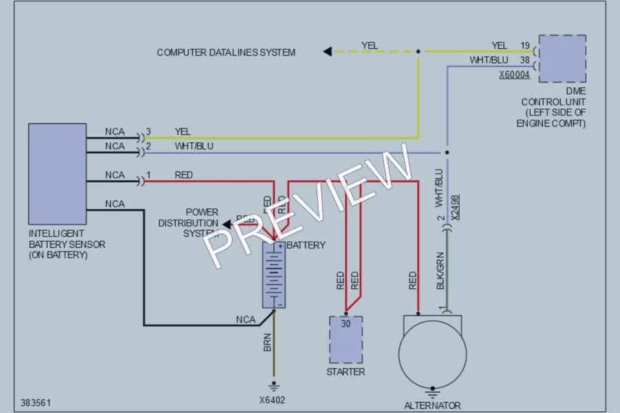 2012 MINI Cooper Starting Charging wiring diagram preview