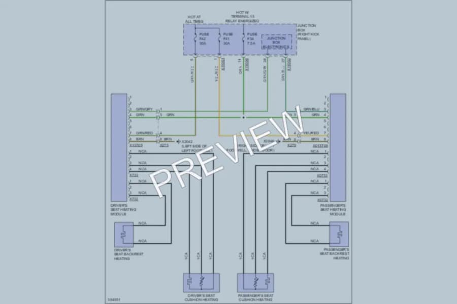 2012 MINI CooperClubman Power Seats wiring diagram preview