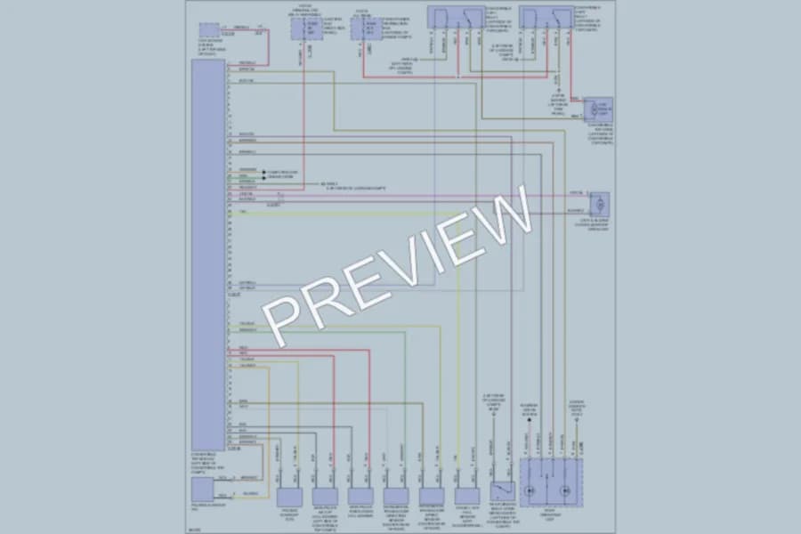 2012 MINI CooperClubman Power Top Sunroof wiring diagram preview