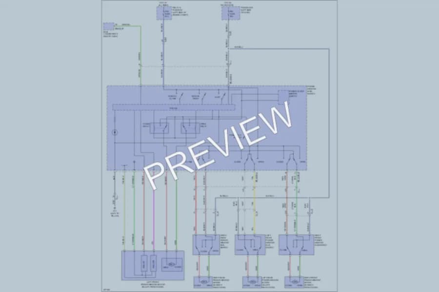 2012 Mazda 2 Power Windows wiring diagram preview