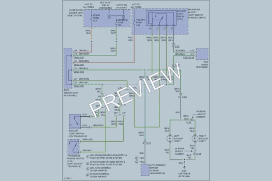 2012 Mazda 6 Exterior Lights wiring diagram preview