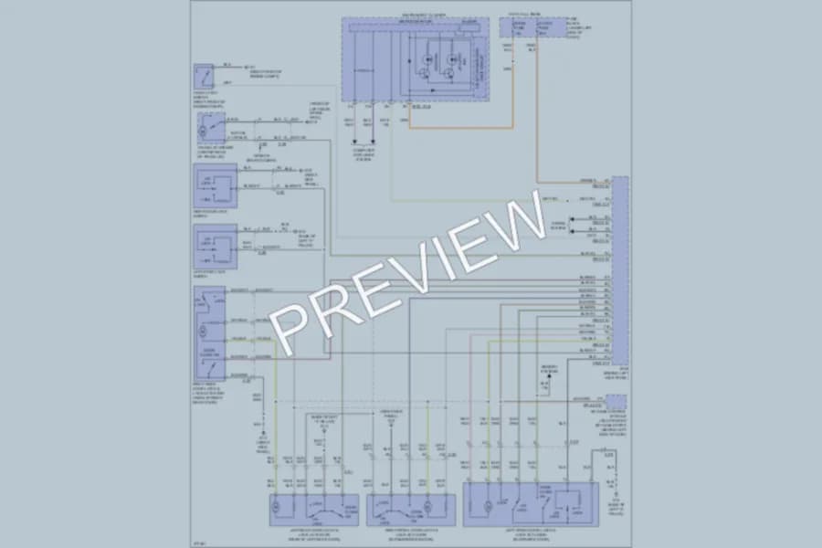 2012 Mazda 6 Power Door Locks wiring diagram preview