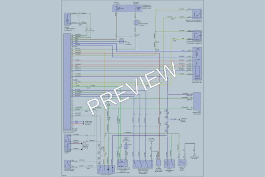 2012 Mazda CX9 Trunk Tailgate Fuel Door wiring diagram preview