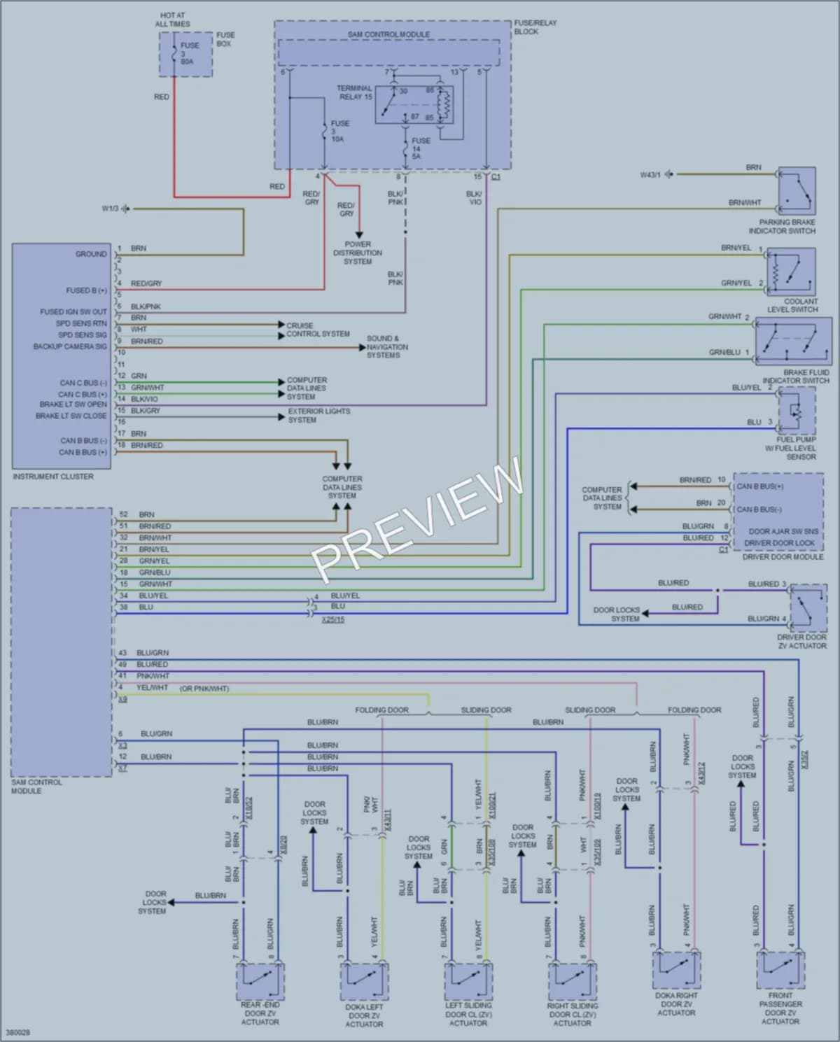 2012 MercedesBenz 2500Sprinter Instrument Cluster wiring diagram preview