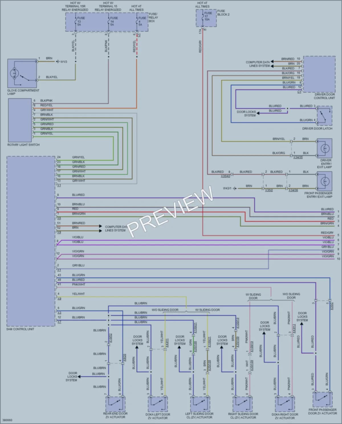 2012 MercedesBenz 2500Sprinter Interior Lights wiring diagram preview