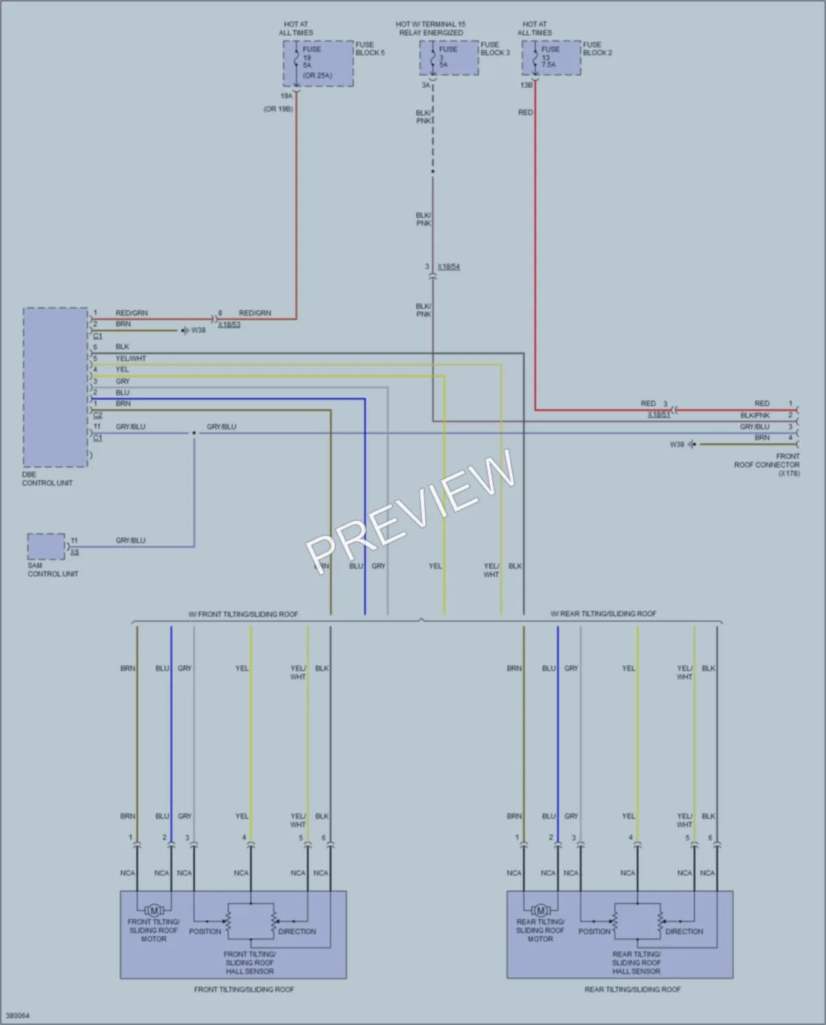 2012 MercedesBenz 3500Sprinter Power Top Sunroof wiring diagram preview