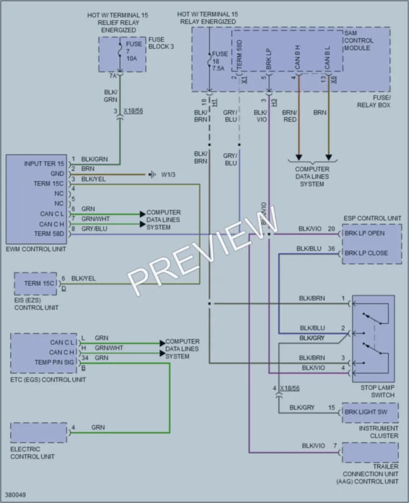 2012 MercedesBenz 3500Sprinter Shift Interlock wiring diagram preview