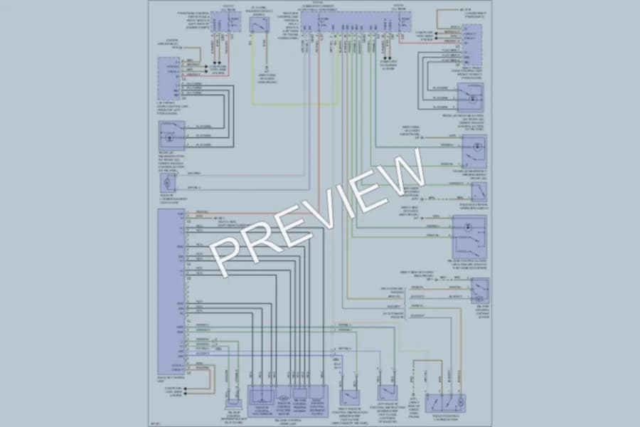 2012 MercedesBenz C250 Trunk Tailgate Fuel Door wiring diagram preview