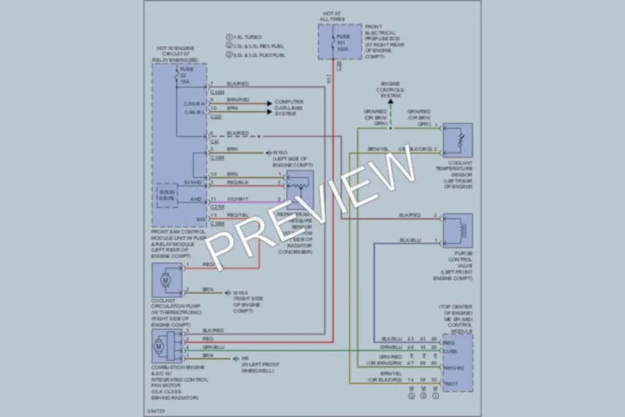 2012 MercedesBenz C300 Cooling Fan wiring diagram preview