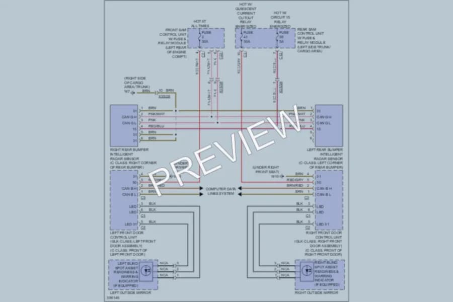 2012 MercedesBenz C350 Navigation wiring diagram preview
