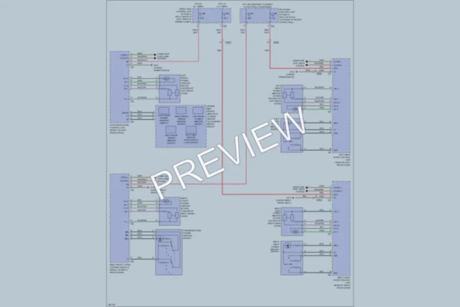 2012 MercedesBenz C350 Power Windows wiring diagram preview