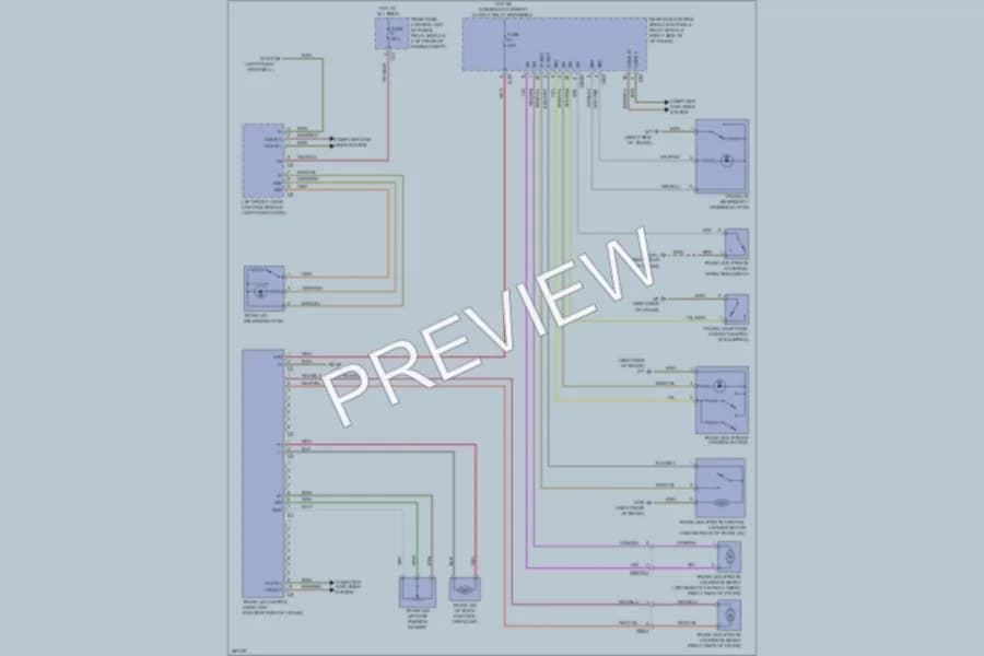 2012 MercedesBenz CLS550 Trunk Tailgate Fuel Door wiring diagram preview