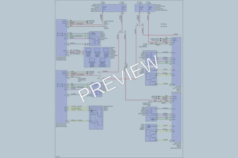 2012 MercedesBenz E350BLUETEC Power Windows wiring diagram preview