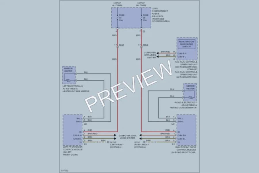 2012 MercedesBenz GL350BLUETEC Defoggers wiring diagram preview
