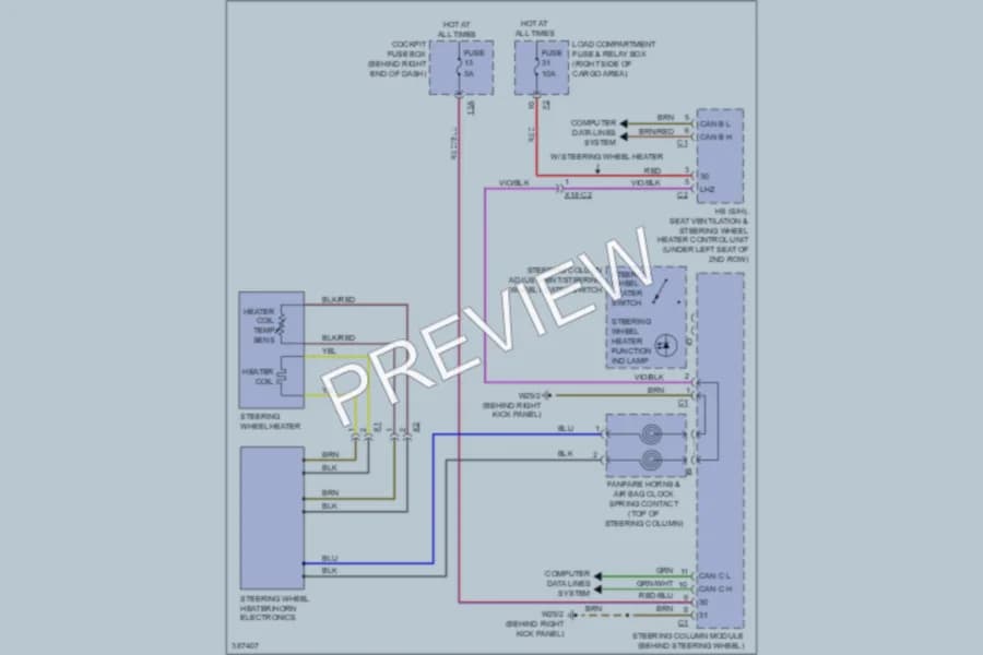 2012 MercedesBenz GL350BLUETEC Power Seats wiring diagram preview