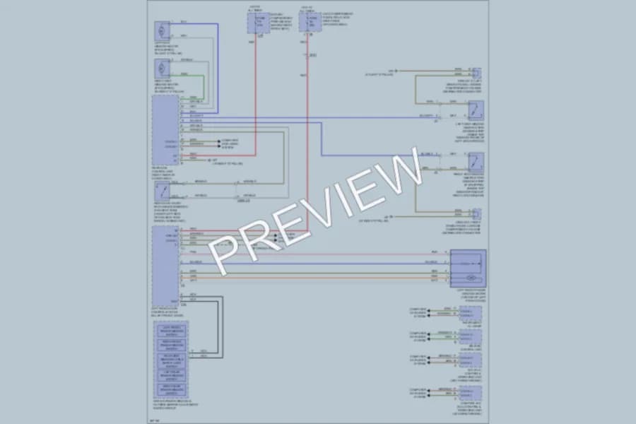 2012 MercedesBenz GL450 Power Windows wiring diagram preview