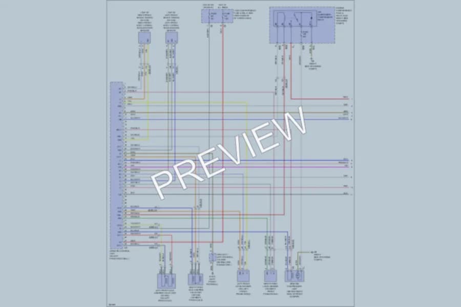 2012 MercedesBenz GL550 Electronic Suspension wiring diagram preview