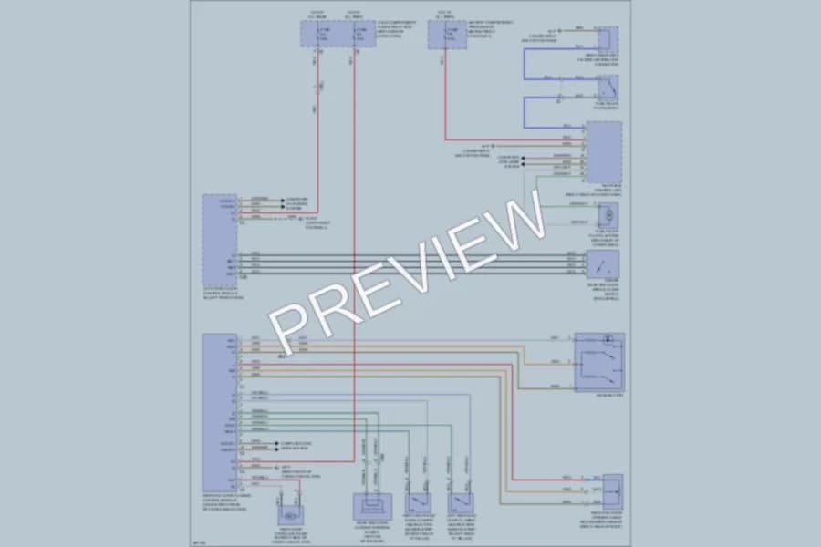 2012 MercedesBenz GL550 Trunk Tailgate Fuel Door wiring diagram preview